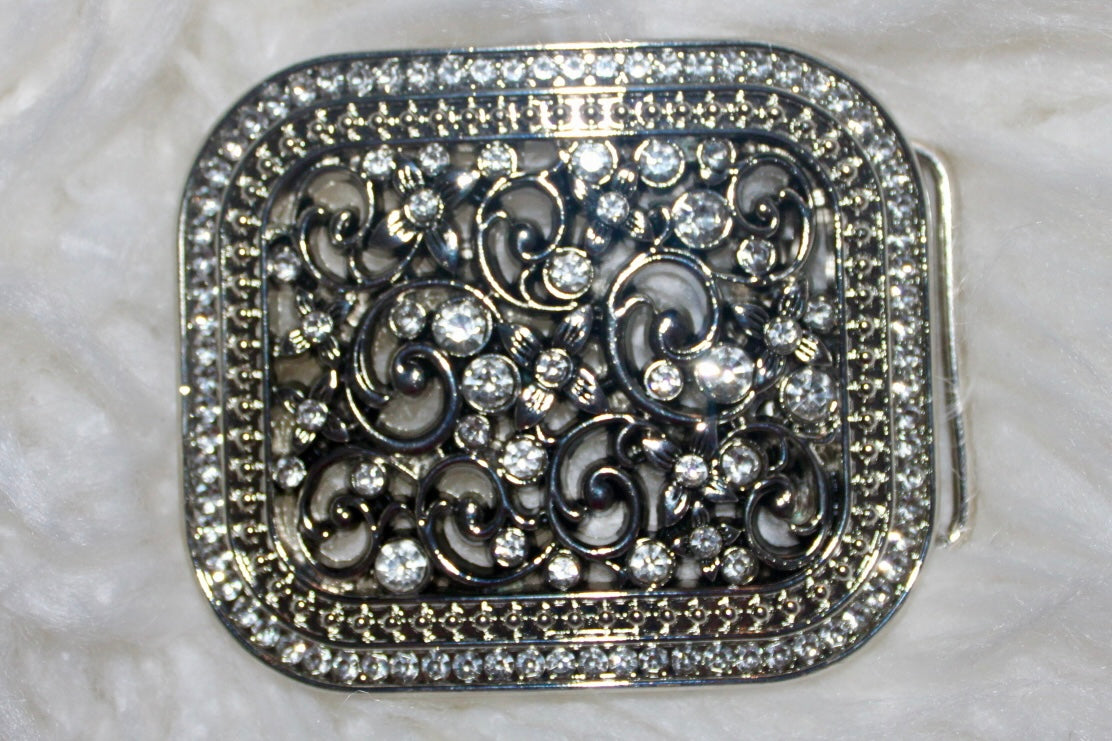 Belt Buckle - Iridescent Stones