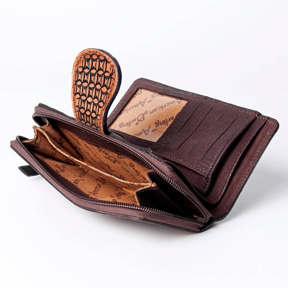 LC-ADBGZ471 Wallet Genuine Western Leather Women Bag