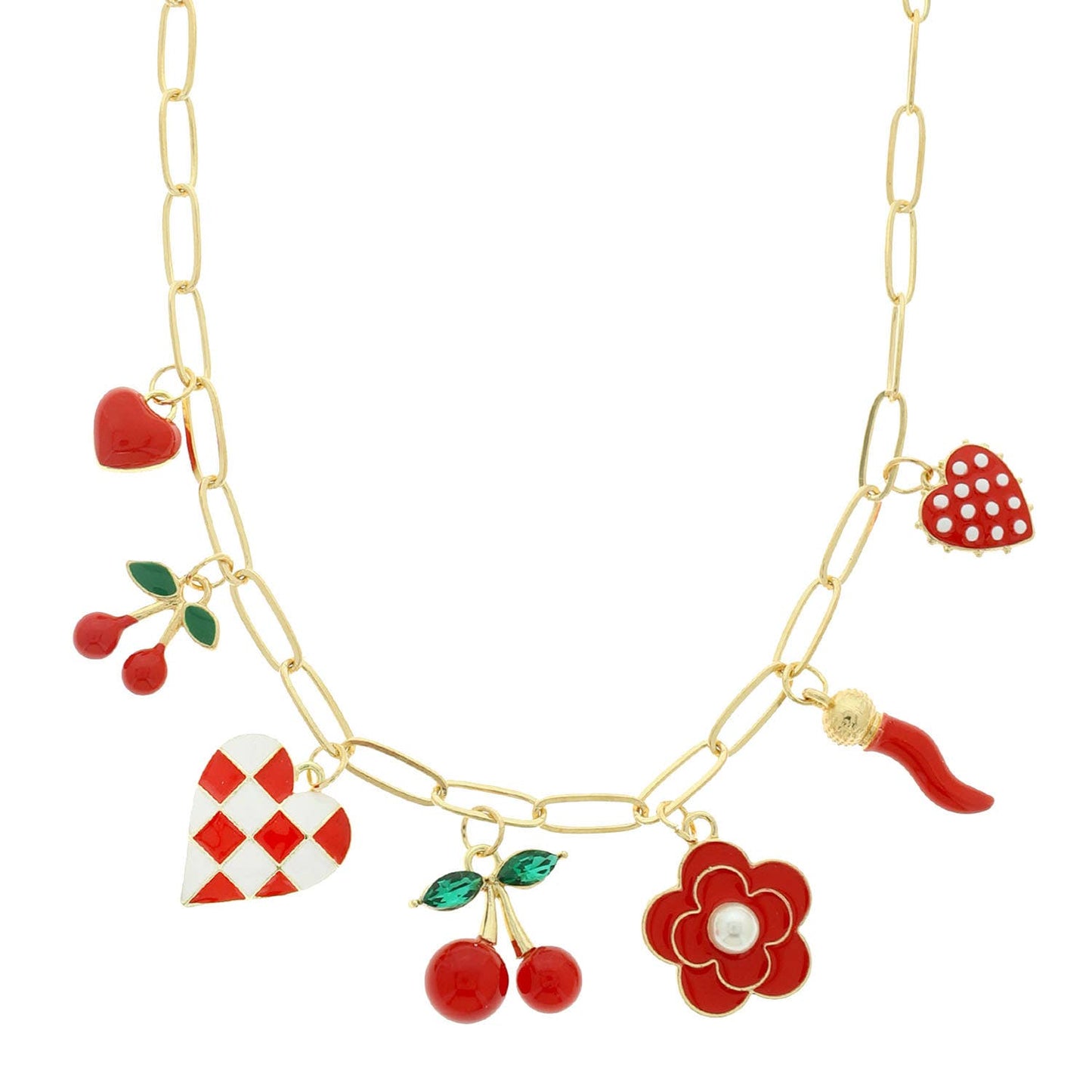 Charm Necklace Spring Love Theme