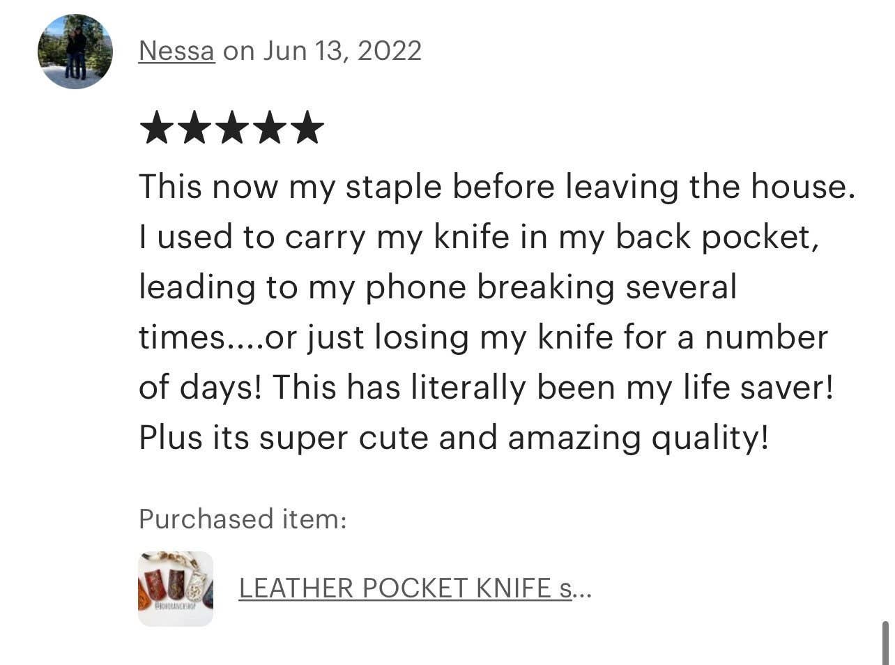 Leather Pocket Knife Sheath Genuine Leather Case Pocket: #6 Dark Brown