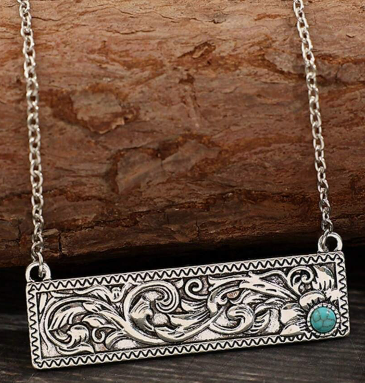 Turquoise Bar Western Necklace