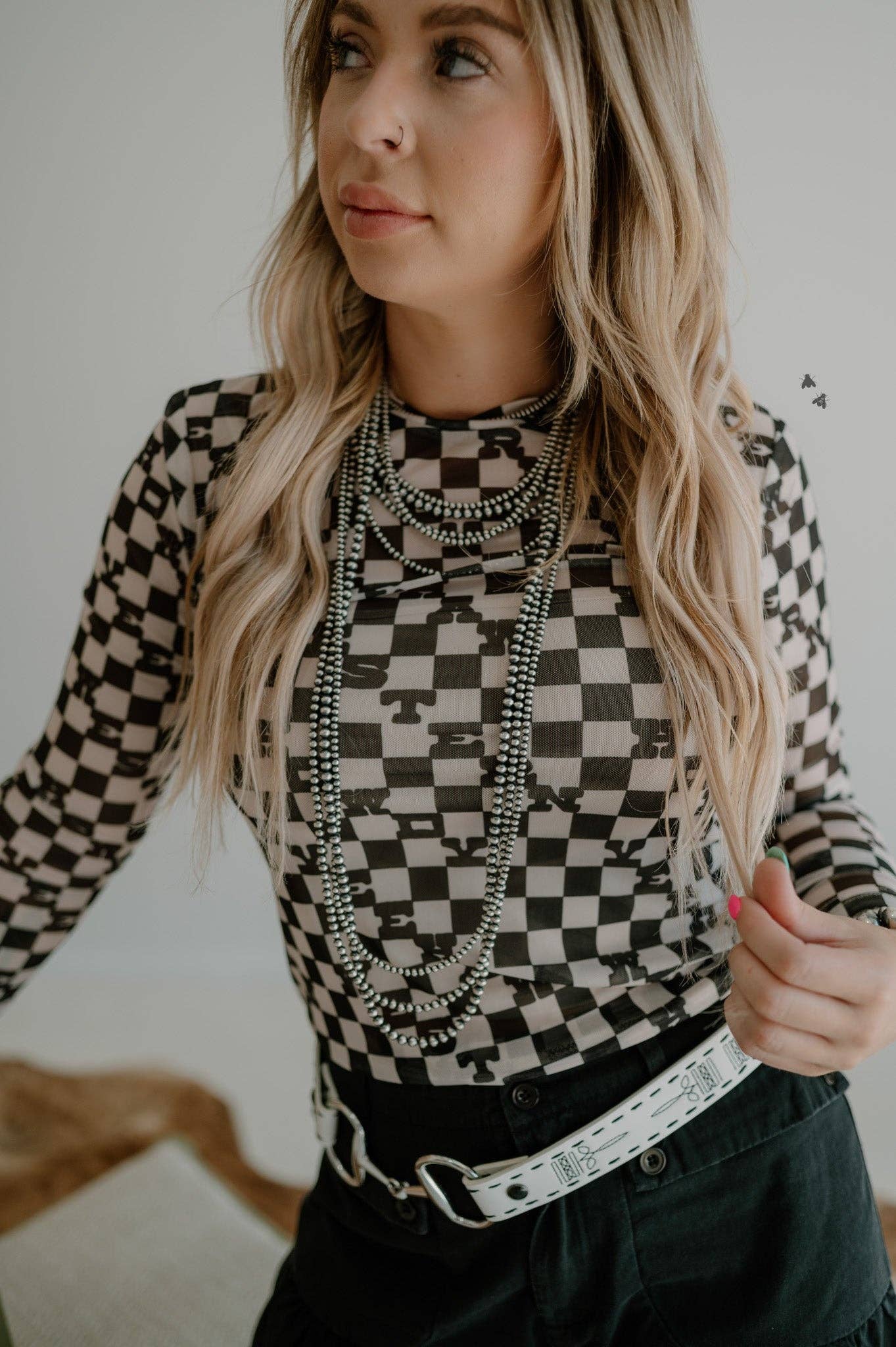 SLANG N BANG L/S Mesh Top
