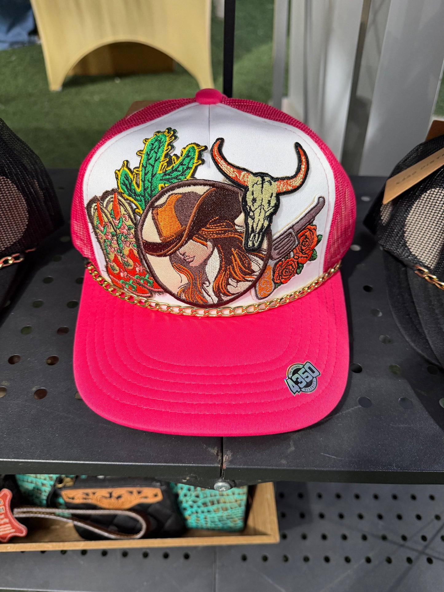 Desert Muse Western Hot PinkTrucker Hat