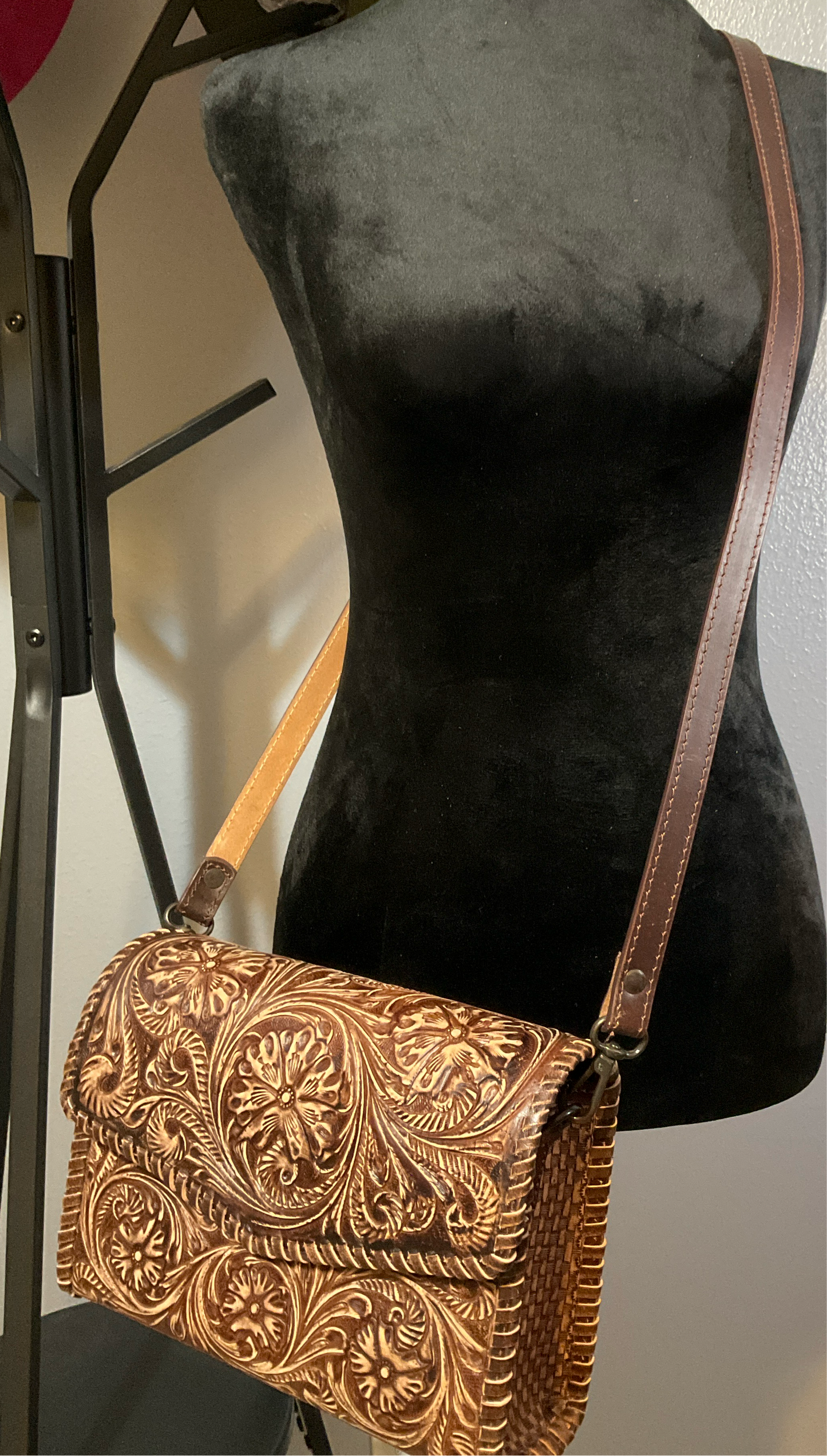 American Darling Genuine Leather Brown Crossbody