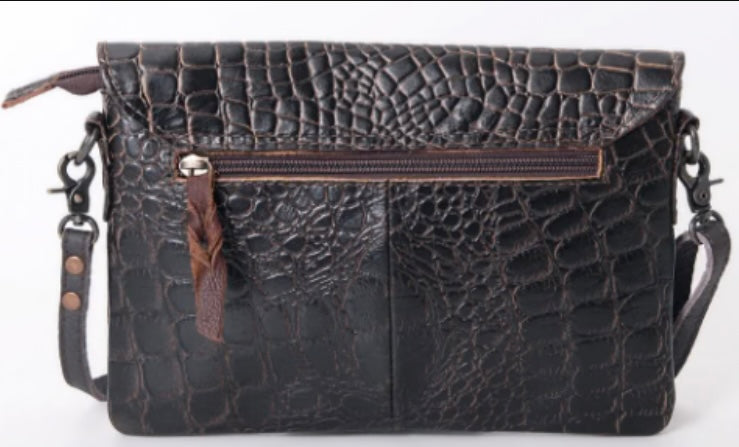 AMERICAN DARLING CAIMAN LEATHER PURSE