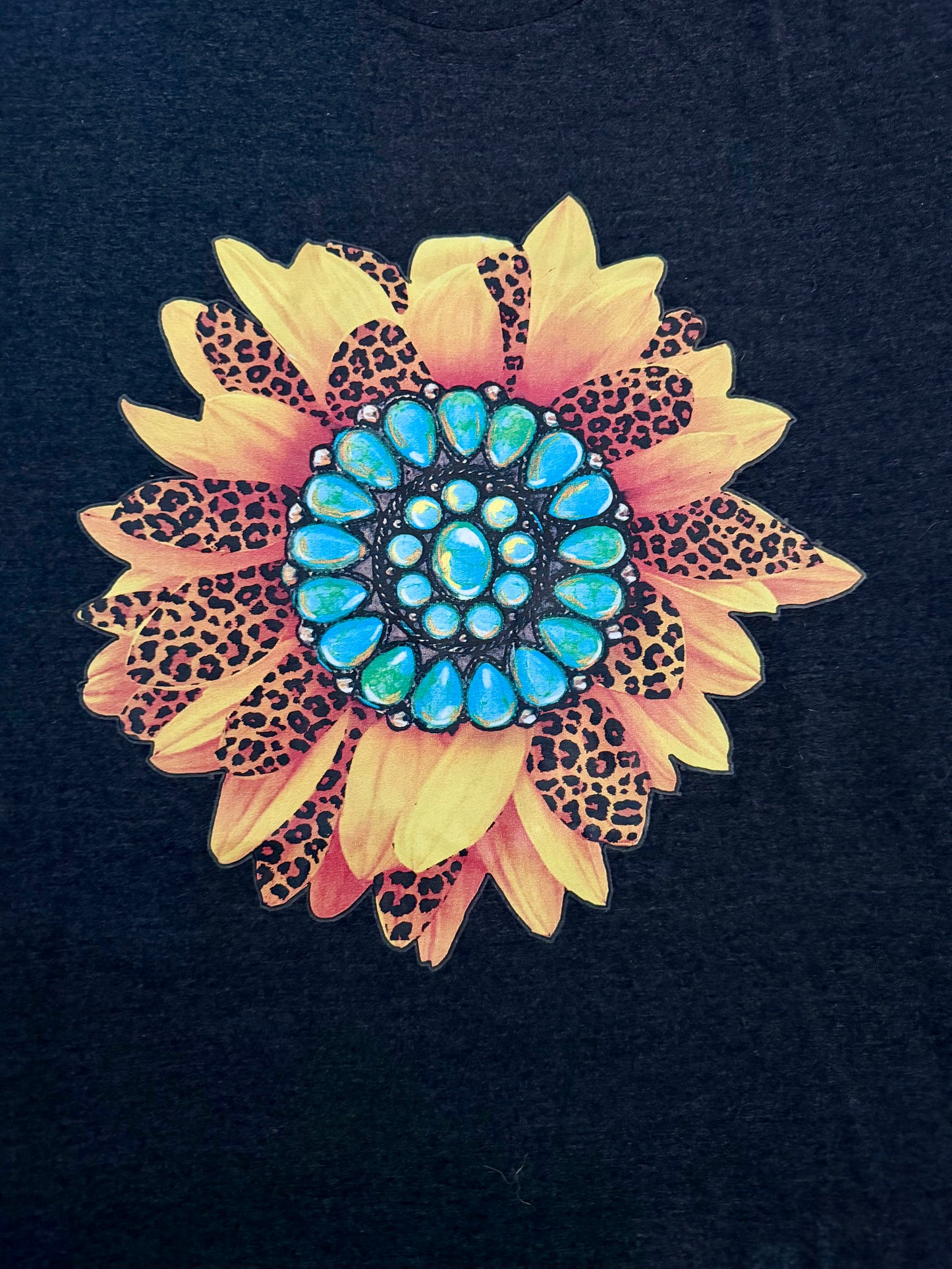 Sunflower with Turquoise Concho Tee
