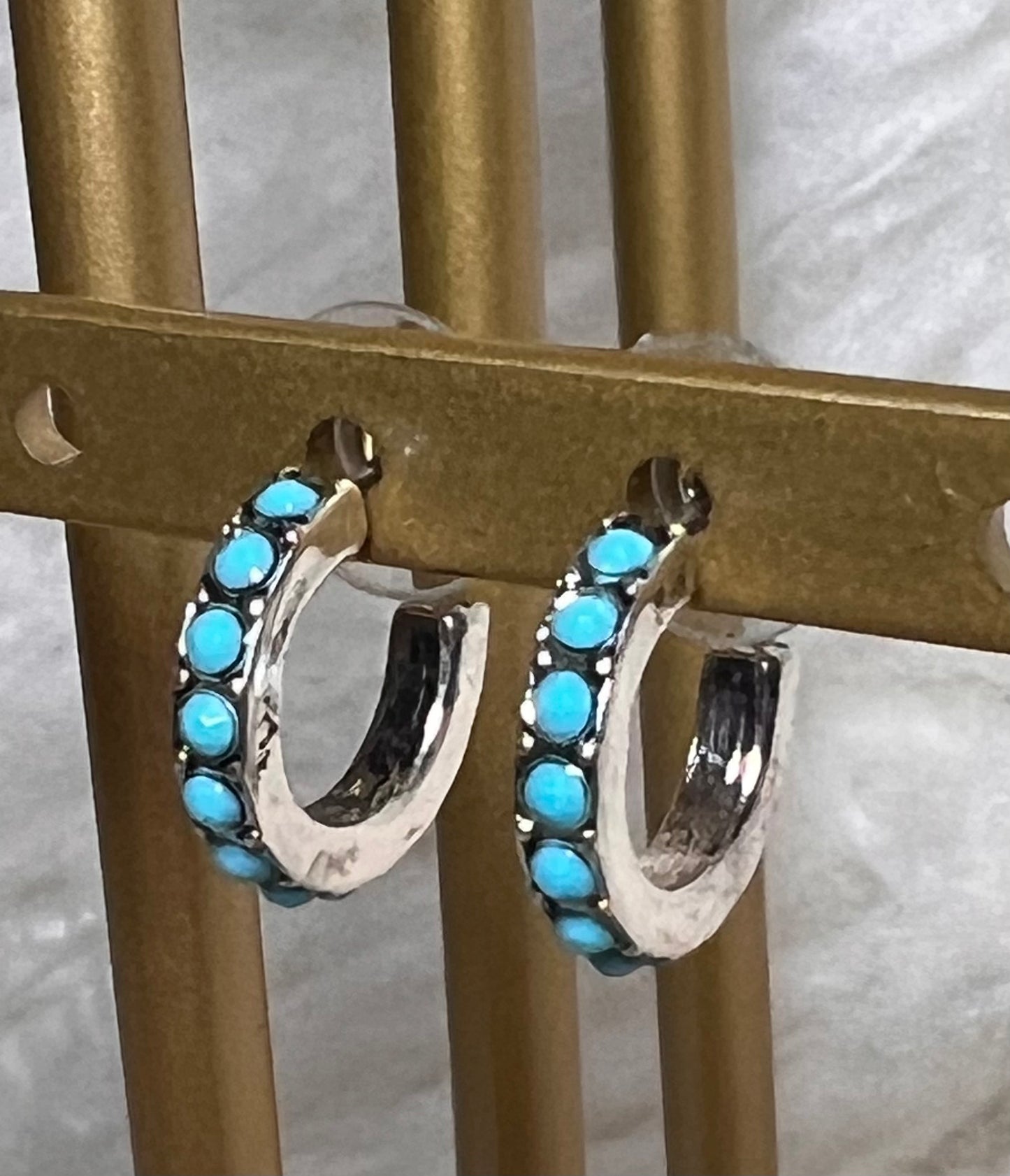 Small Turquoise Hoop Earrings