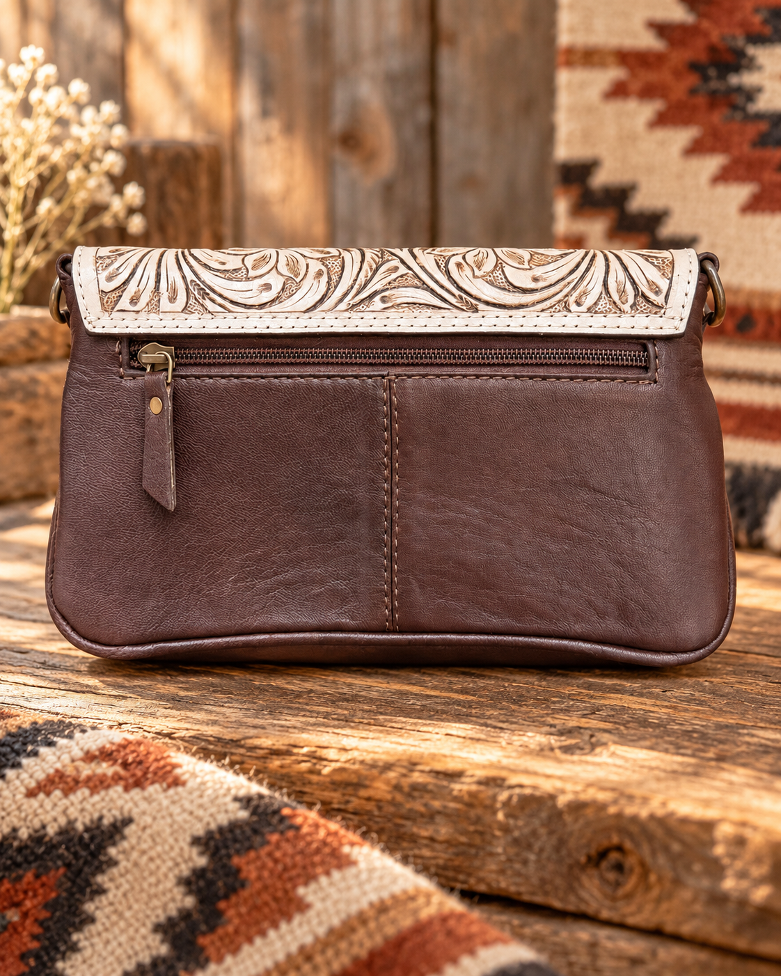 Prairie Bloom Crossbody- Cream