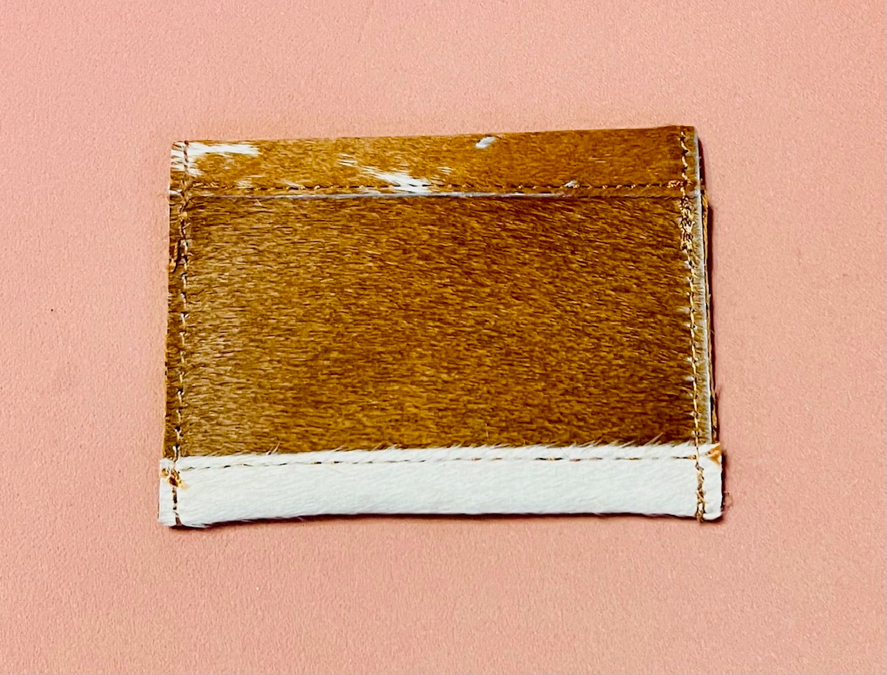 AMERICAN DARLING Hair-on Card Holder: Light Brown Hide (1)