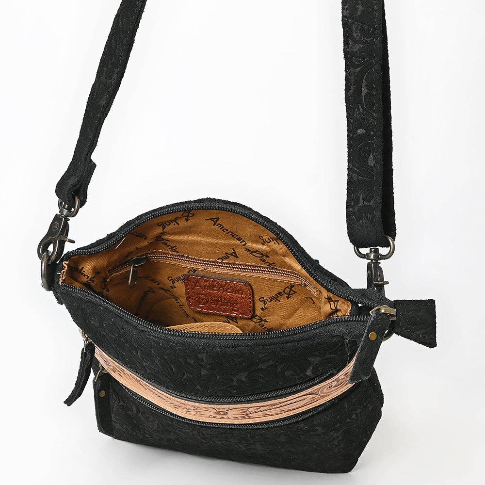 ADBG840 Crossbody Embossed Genuine Leather Genuine Western Leather Bag: ADBG840
