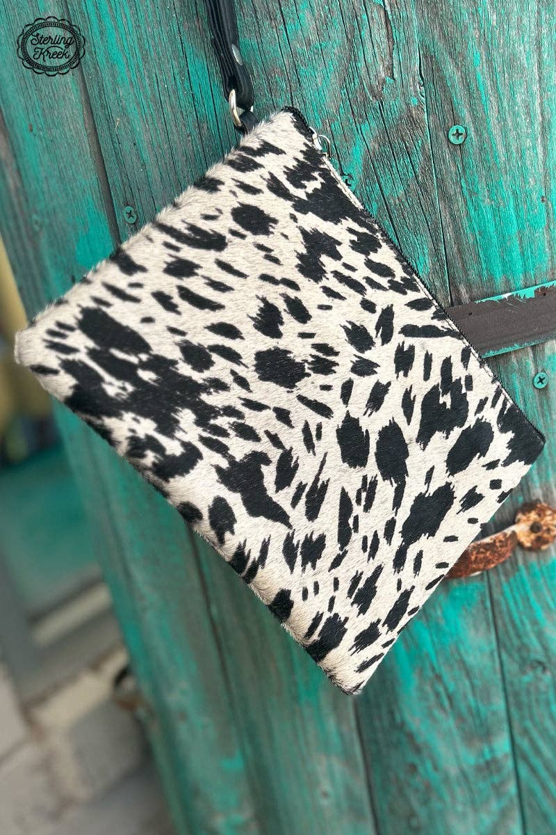 The Clarabelle Wristlet - Cowhide varies