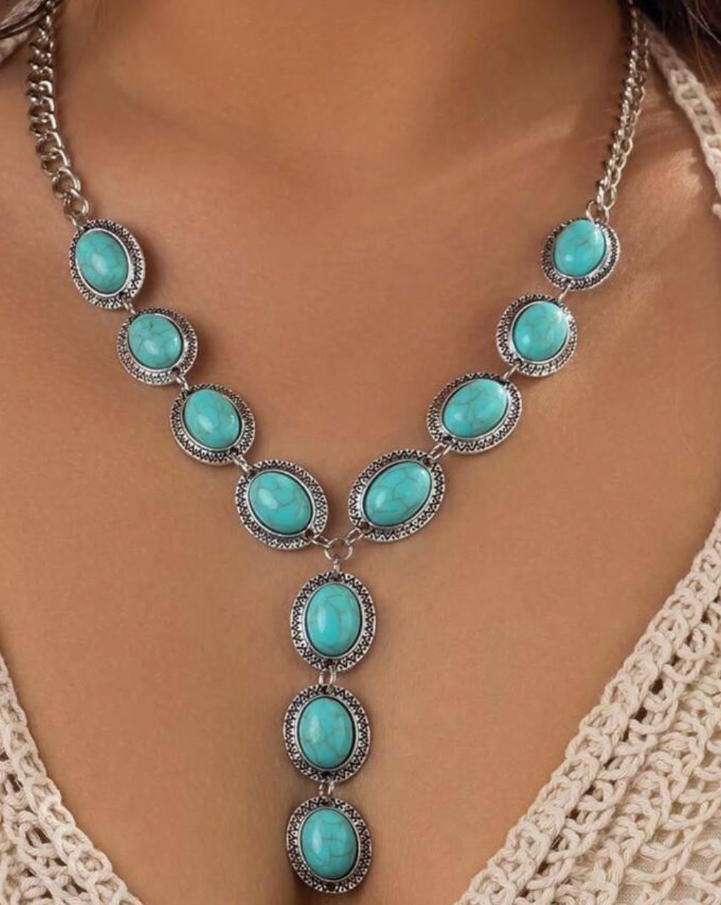 Turquoise V Necklace