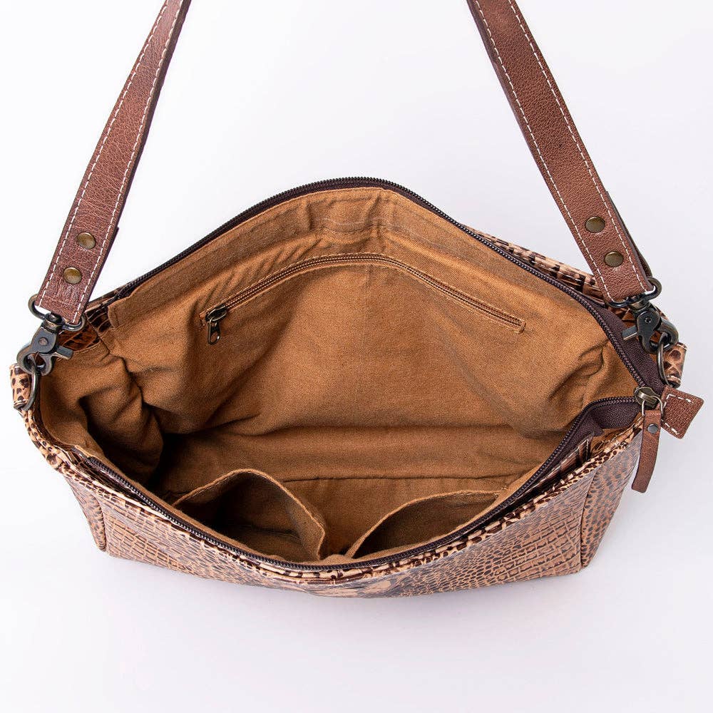 LC-ADBG971 Messenger Genuine Western Leather Women Bag: ADBG971B