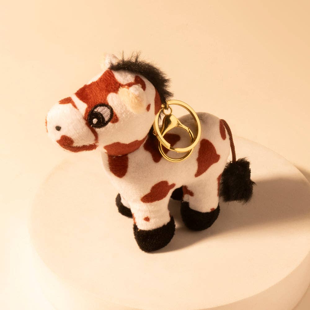 Little Pinto Bag Charm in Ivory Spot: Ivory Spot