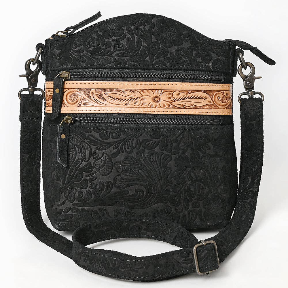 ADBG840 Crossbody Embossed Genuine Leather Genuine Western Leather Bag: ADBG840