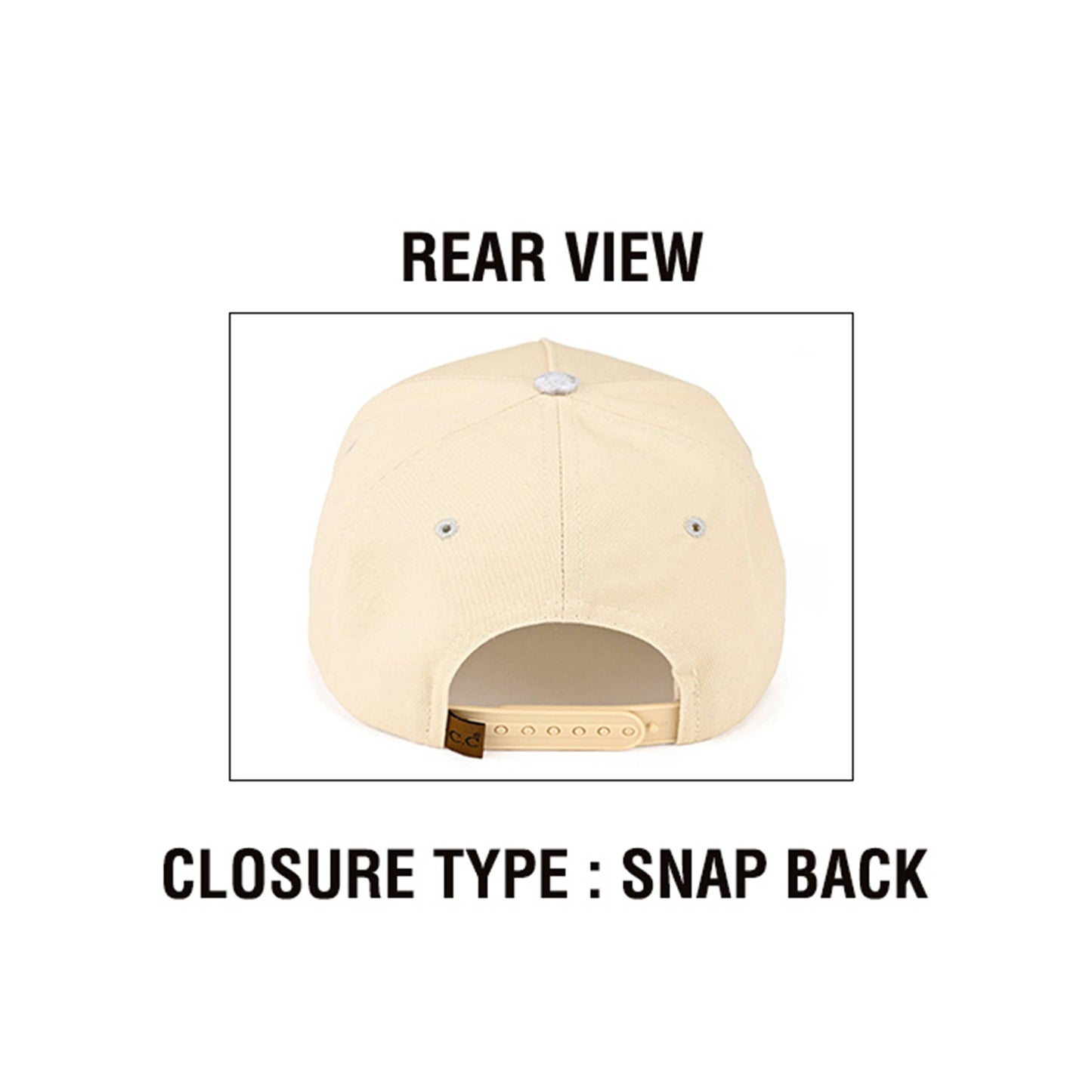 C.C HOWDY Letter Embroidered Two Tone Trucker Cap: Black