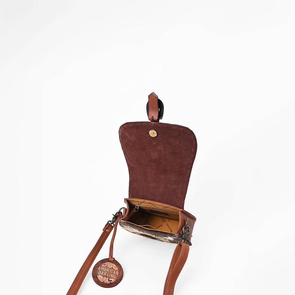 ADBG1222 Crossbody Genuine Western Leather Women Bag Annie: ADBG1222B