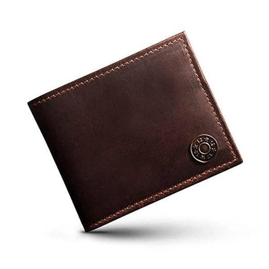 Shotgun Shell Hunting Wallet - Full-Grain Leather Wallets for Men - RFID Blocking Wallet – Western Wallets for Men w/ 7 Card Slots – Slim & Durable Mens Western Wallet - Great Hunting Gifts for Men