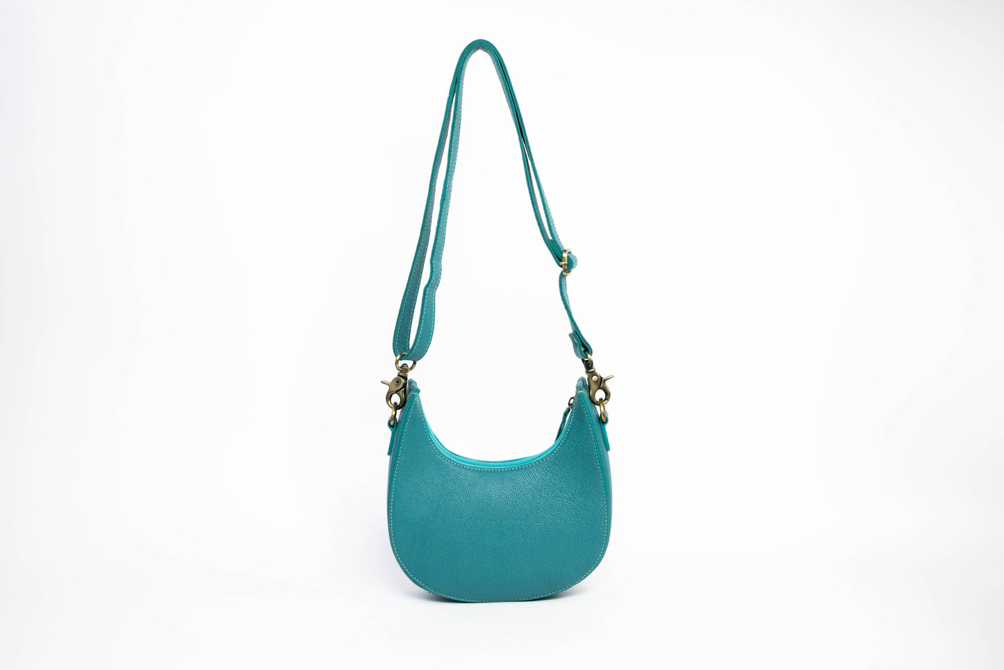 Turquoise Half-Moon Leather Shoulder Bag ABHB 18-25210