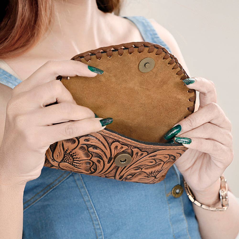 ADBG1203 Sunglass Case Genuine Western Leather Women Bag: ADBG1203B