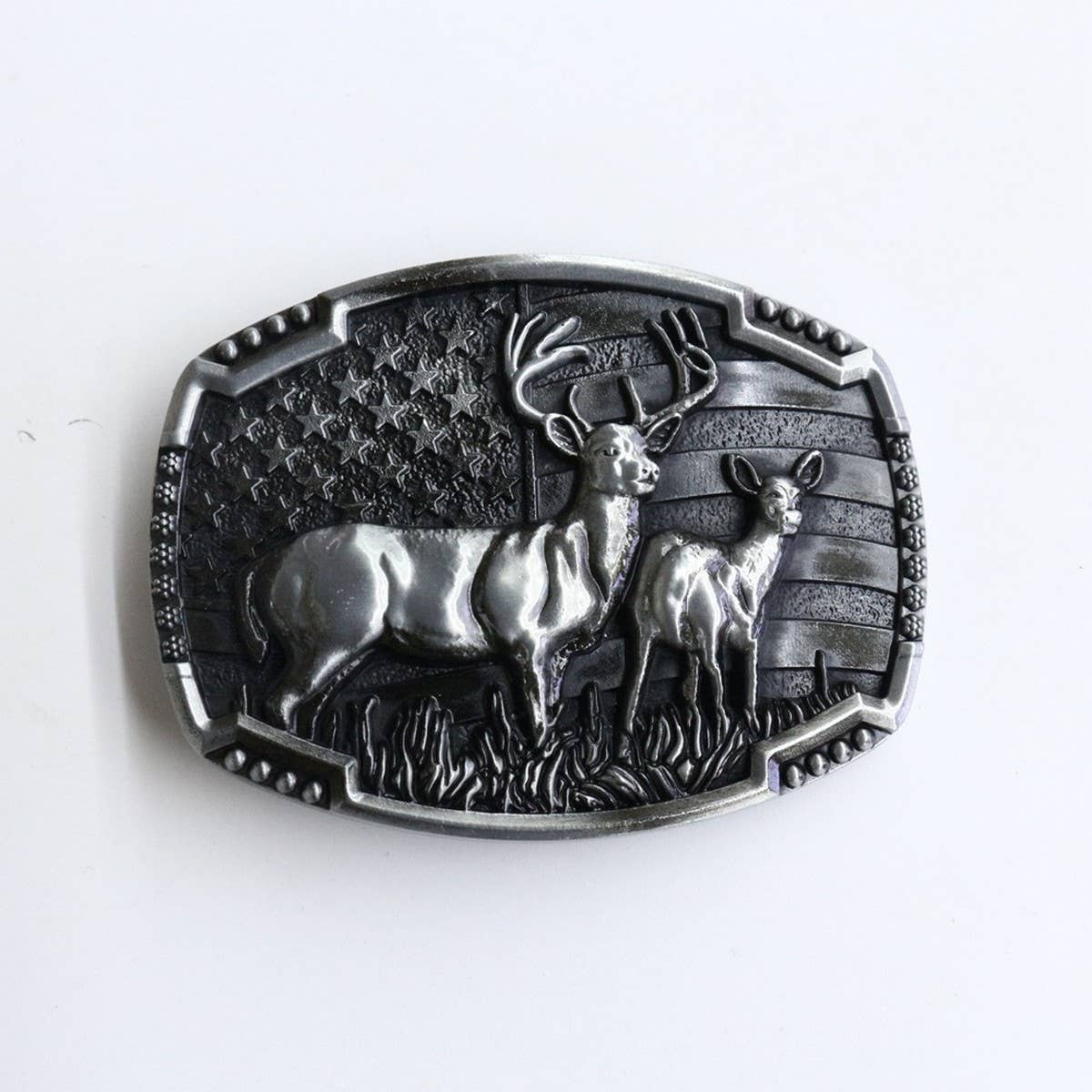WESTERN BELT BUCKLE WITH ANIMAL PRINT_CWABE0430: TYPE1 / (OS) 2