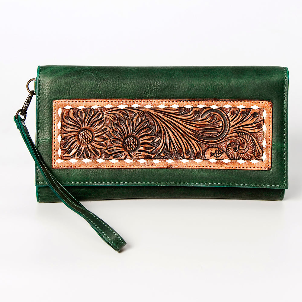 LC-ADBGZ266 Wristlet Genuine Western Leather Women Bag: ADBGZ266