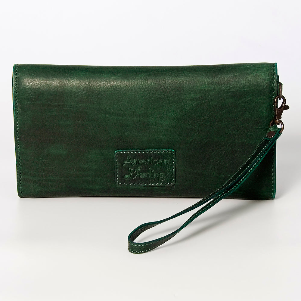 LC-ADBGZ266 Wristlet Genuine Western Leather Women Bag: ADBGZ266