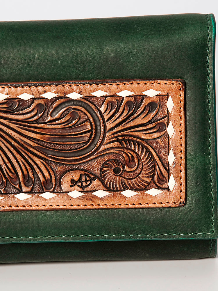 LC-ADBGZ266 Wristlet Genuine Western Leather Women Bag: ADBGZ266