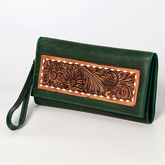 LC-ADBGZ266 Wristlet Genuine Western Leather Women Bag: ADBGZ266