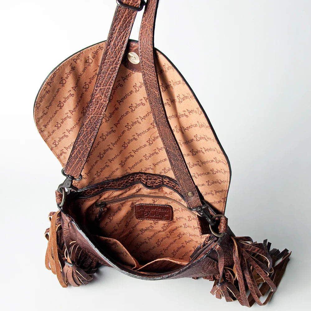 Copper Bloom Crossbody Genuine Western Leather Handbag LC-ADBGZ481