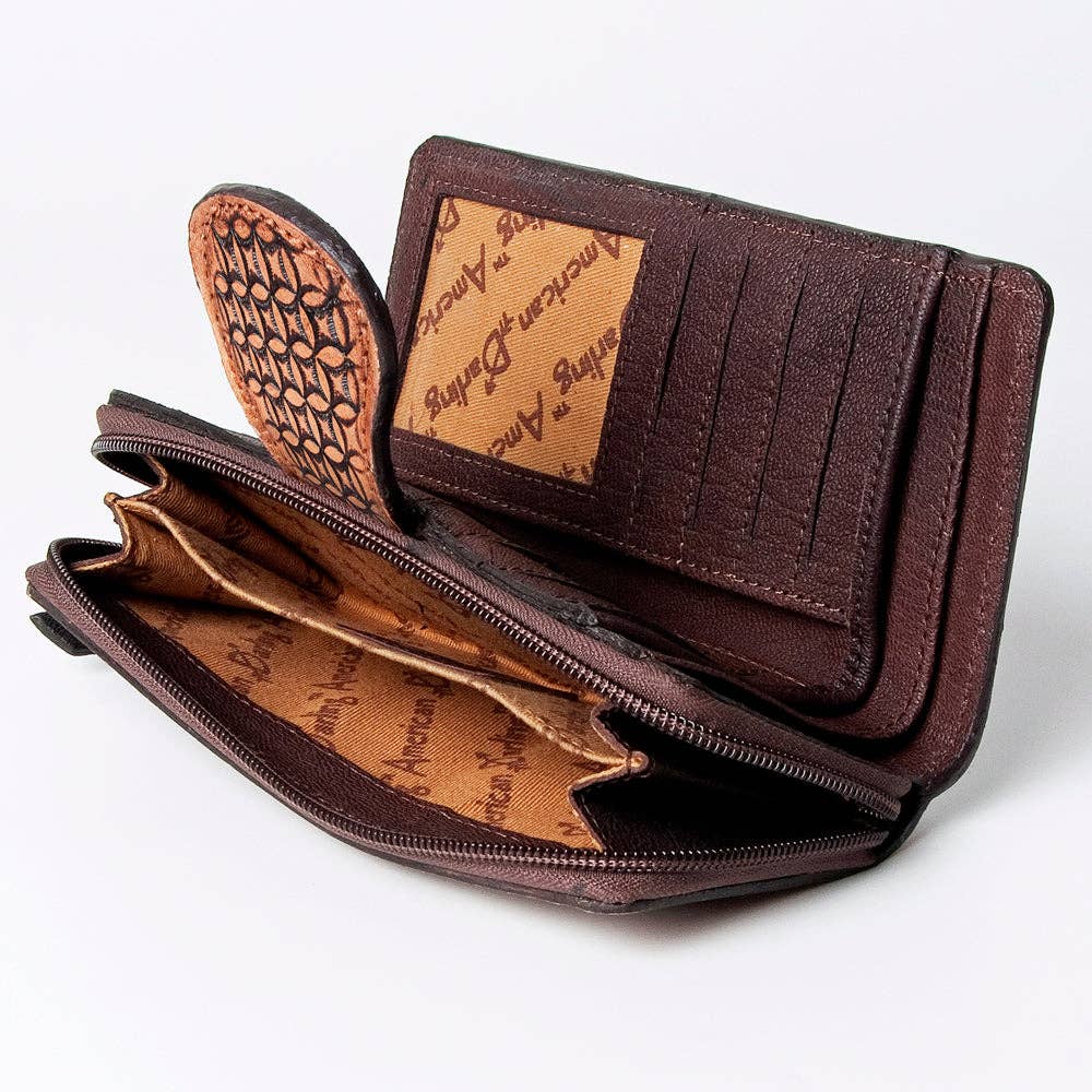 LC-ADBGZ471 Wallet Genuine Western Leather Women Bag