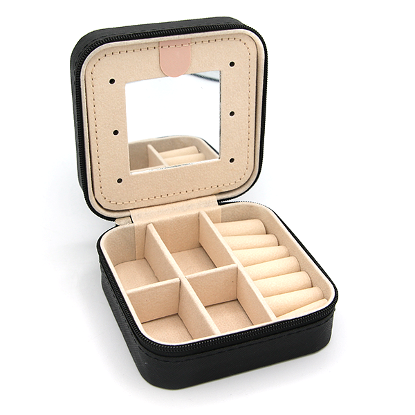 Travel Jewelry Box - Metal Steer Black