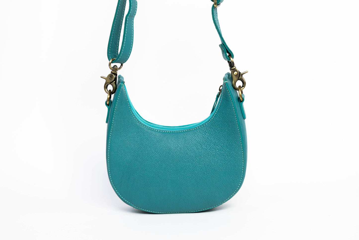 Turquoise Half-Moon Leather Shoulder Bag ABHB 18-25210