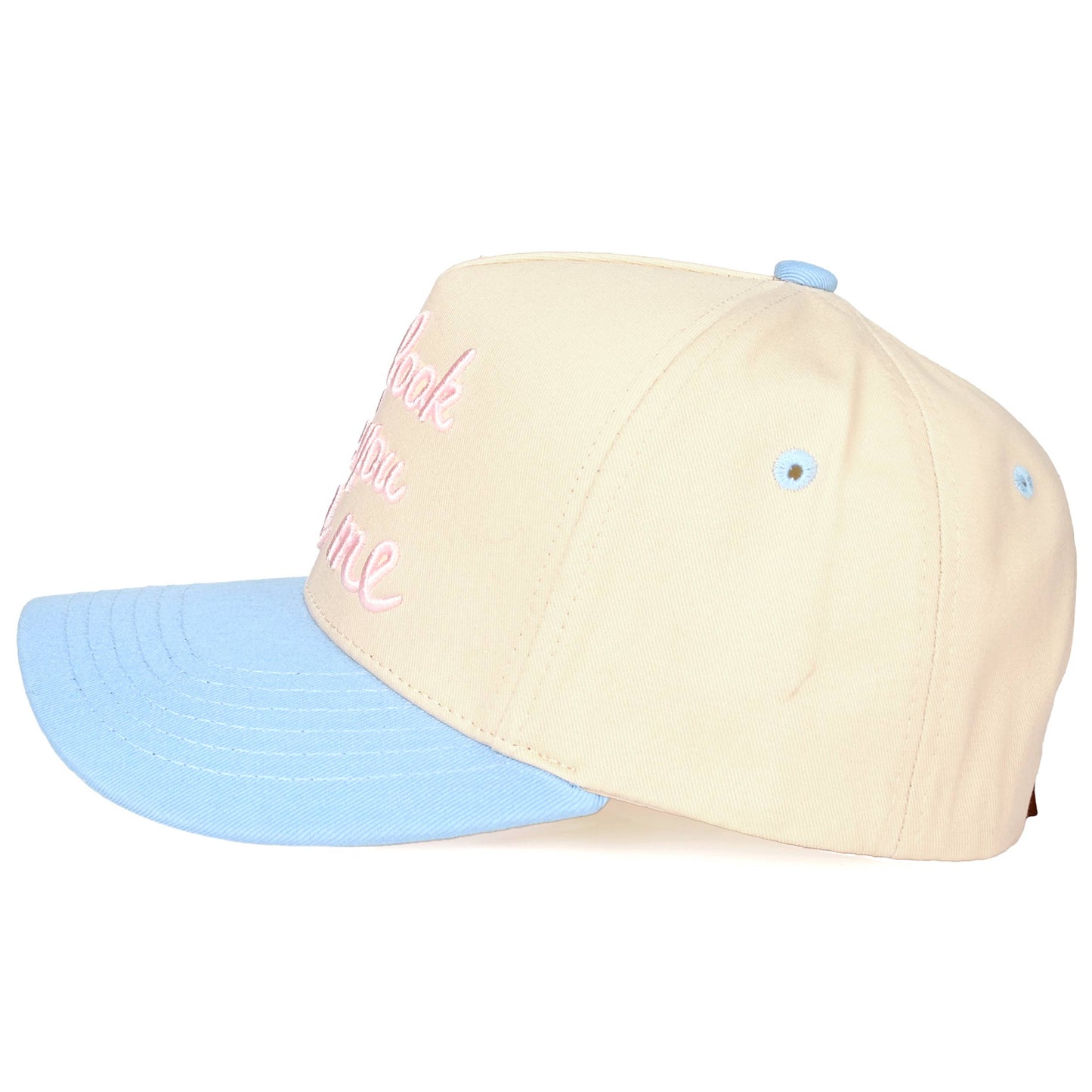 C.C YOU LOOK LIKE YOU LOVE ME Trucker Cap: Sky Blue