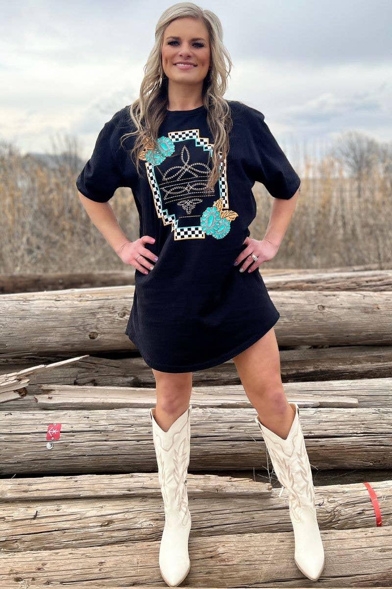 Small Town Big Dreams T-Shirt Dress