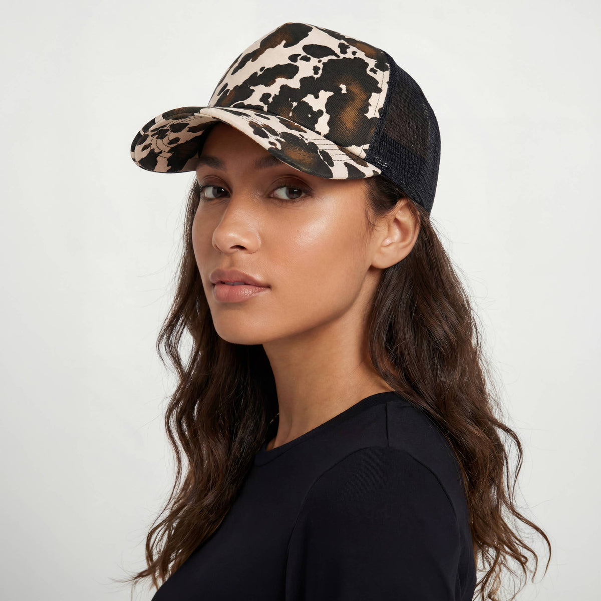 C.C Cow Pattern with Mesh Back Baseball Cap Trucker Hat: Cow