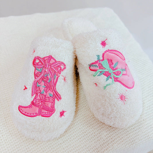 Western Whimsy Coziest Lounge Slippers: S/M