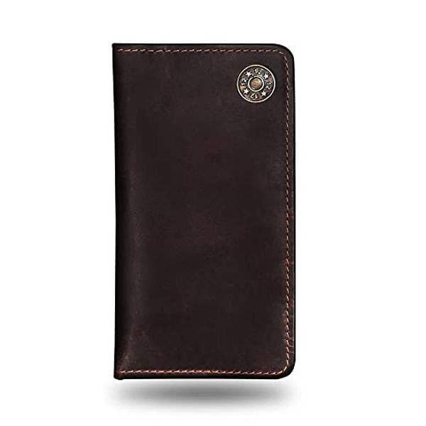 Shotgun Shell Hunting Wallet - Full-Grain Leather Long Wallets for Men - RFID Blocking Wallet – Western Wallets for Men w/ 8 Card Slots & Money or Checkbook Sleeve