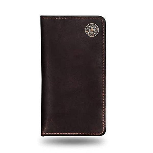 Shotgun Shell Hunting Wallet - Full-Grain Leather Long Wallets for Men - RFID Blocking Wallet – Western Wallets for Men w/ 8 Card Slots & Money or Checkbook Sleeve