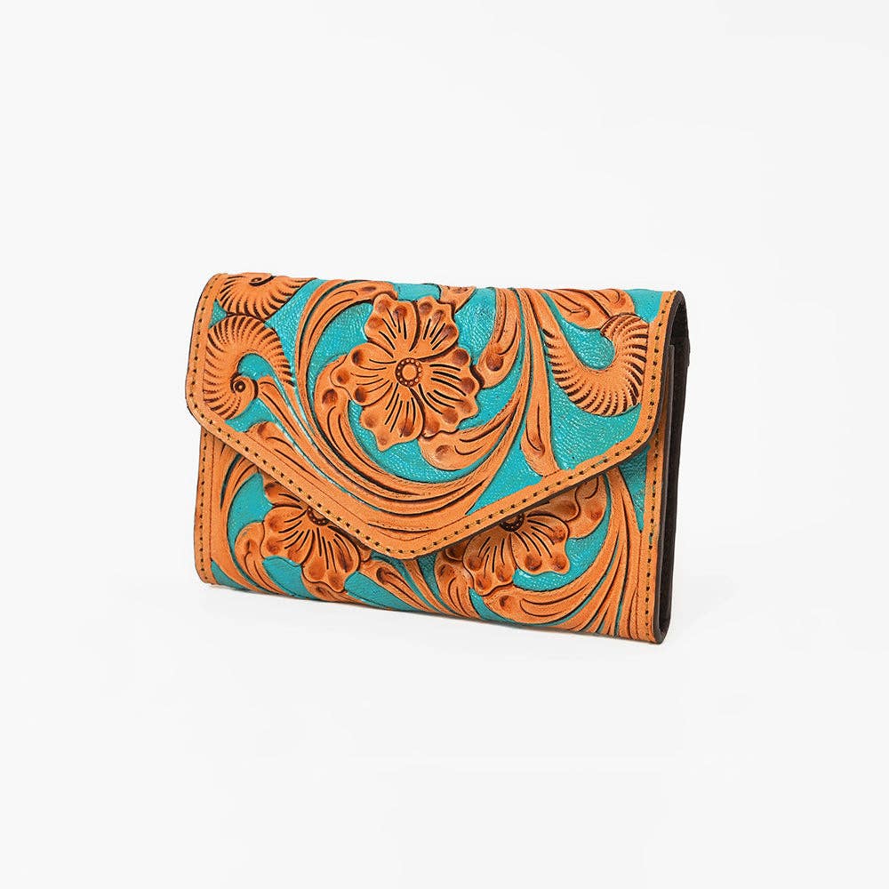 OHG161 Wallet Hand Tooled Genuine Leather women Bag: OHG161