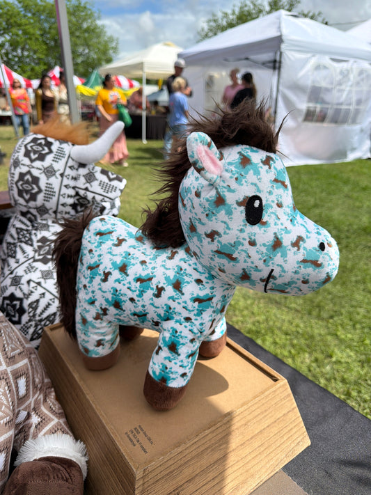 Medium Farm Pal : 12” Turquoise Pony Plush