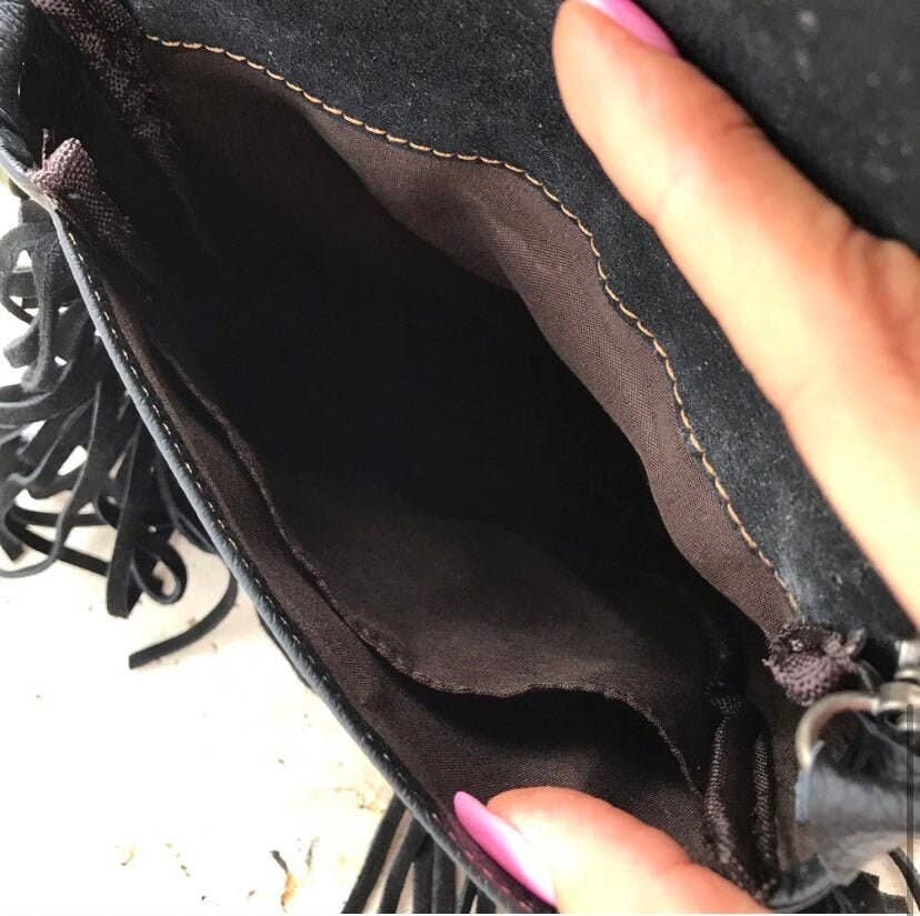 THE LEXIE CROSSBODY - BLACK - Laser Cut Crossbody Purse: Medium