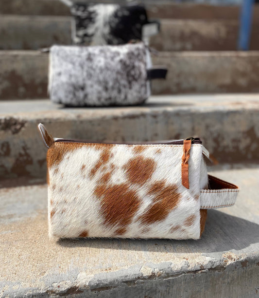 Tan Cowhide Kit Bag - Toiletry   