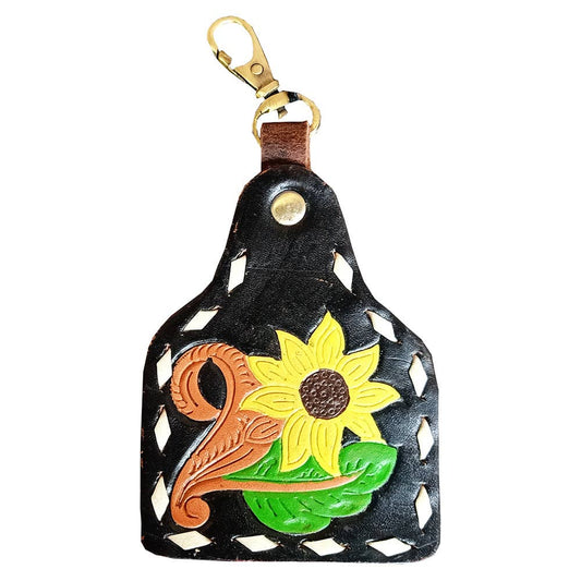 ADKRX123 Hand Tooled Genuine Leather Keyring