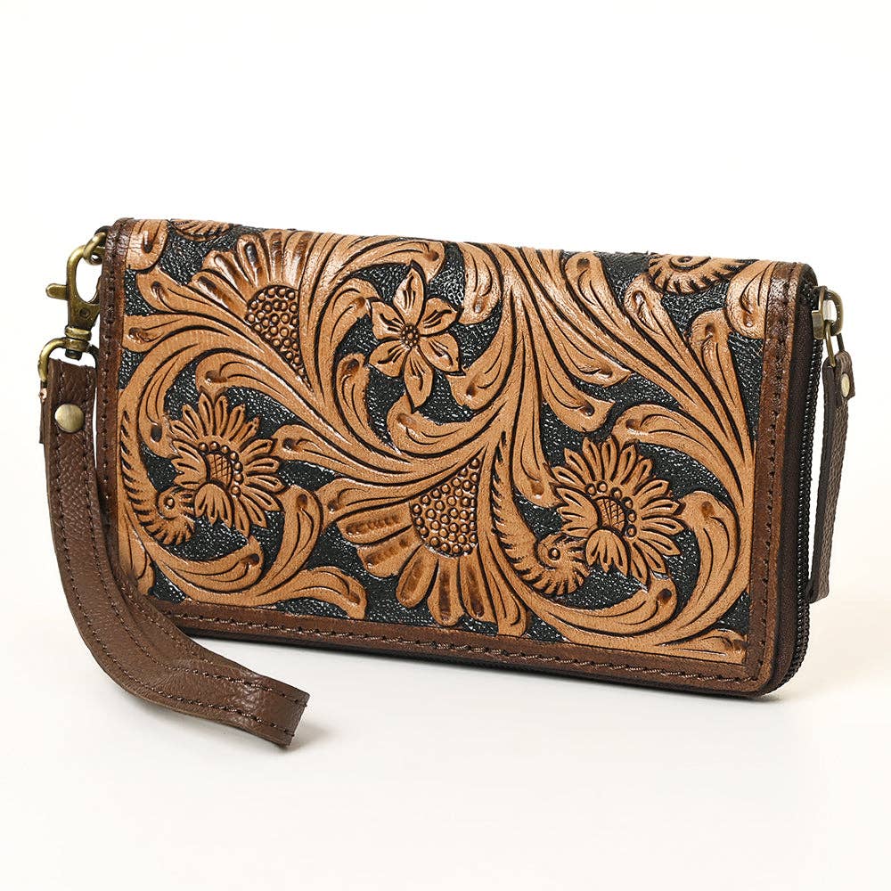 OHA129 Clutch Genuine Leather women bag western Bag: OHA129B