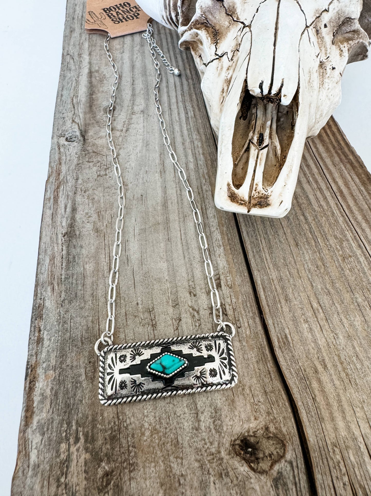 Western Aztec Pendant Necklace 