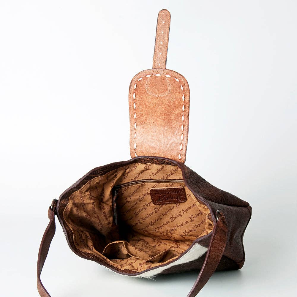 LC-ADBGZ464B Tote Hair On Genuine Western Leather Women Bag: ADBGZ464B
