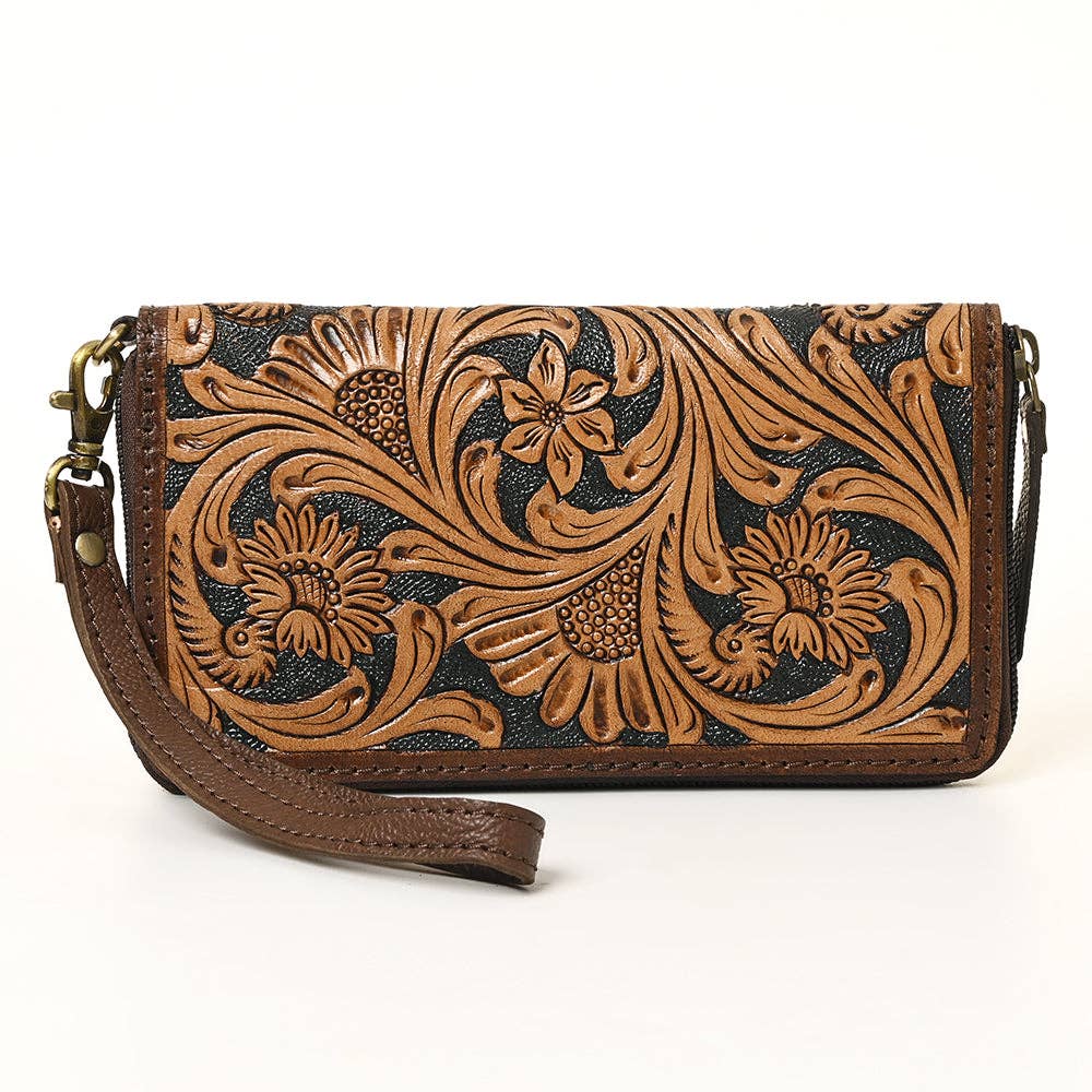 OHA129 Clutch Genuine Leather women bag western Bag: OHA129B