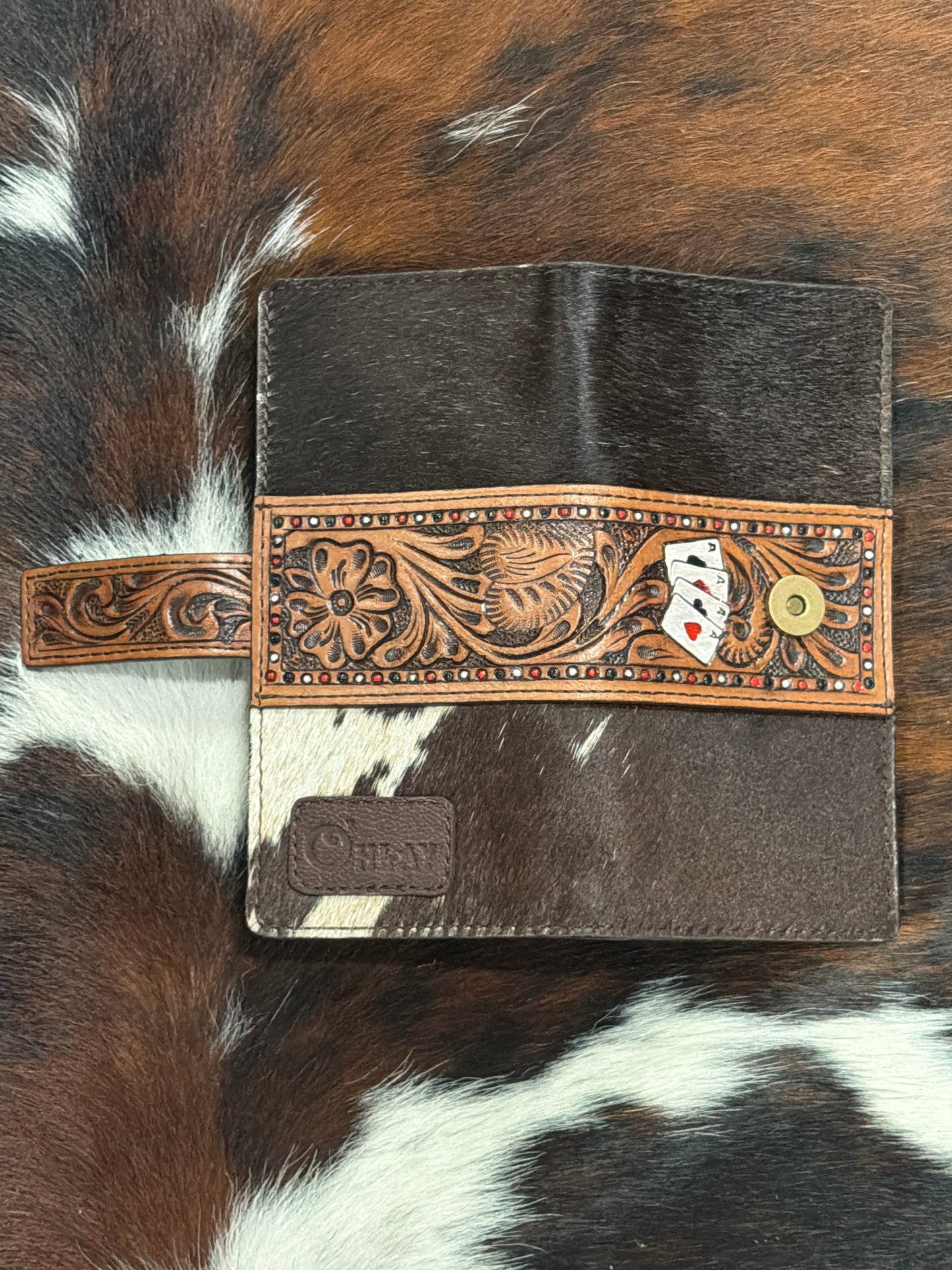 Aces Genuine Leather Western Wallet: KBG238-1