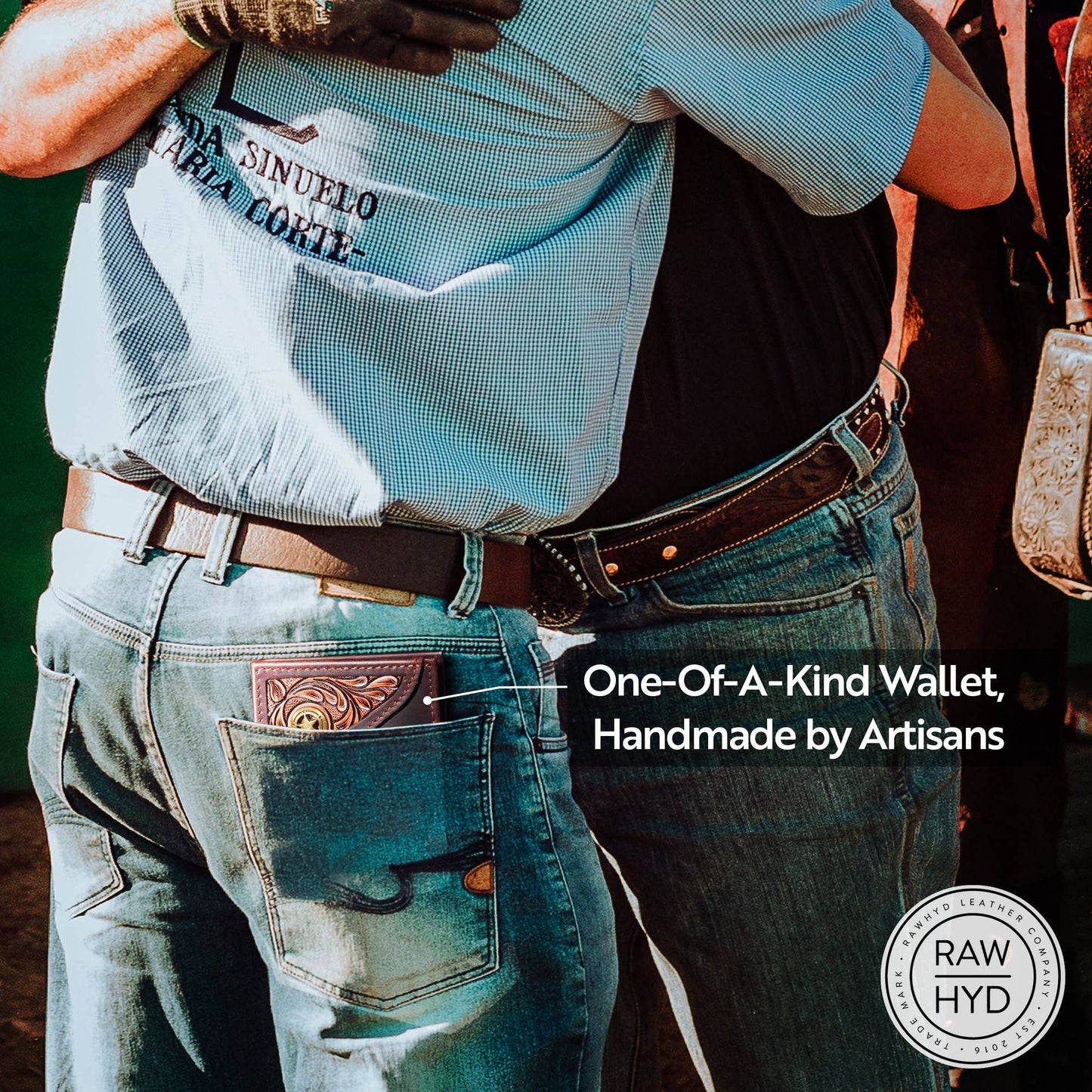 Western Wallets for Men Bifold, Mens Western Billfolds Tooled Leather & Concho